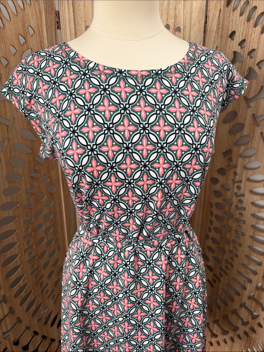 T by Talbots / Geometric print dress - Small